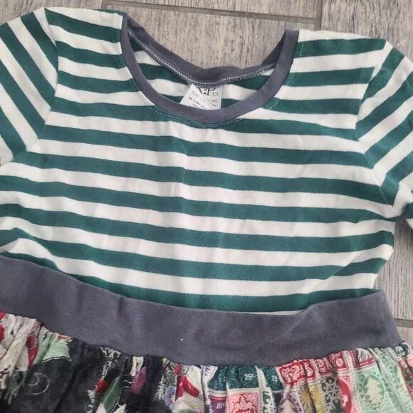 KPea toddler girl Patchwork Christmas Holiday Dress Size 5T - Picture 5 of 11